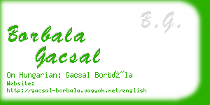 borbala gacsal business card